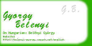 gyorgy belenyi business card